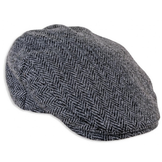 Harris tweed Flat cap Grijs Visgraat