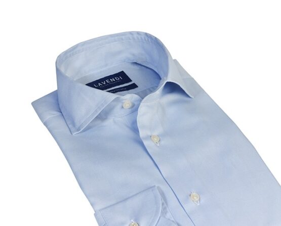 Tomasso Light Blue Twill – Cutaway Overhemd - Afbeelding 2