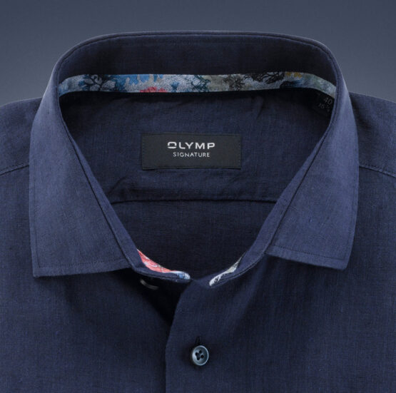 Olymp Signature donker blauw linnen - Afbeelding 2