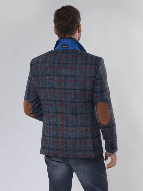 Harris Tweed Jacket Grijs Overruit 619 - Afbeelding 4