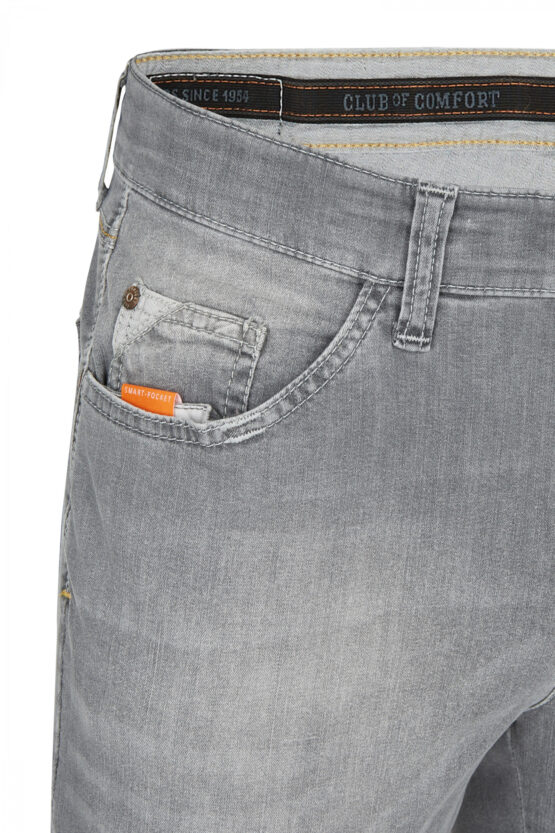 Jeans 5 Pocket High Stretch Licht Grijs - Afbeelding 3
