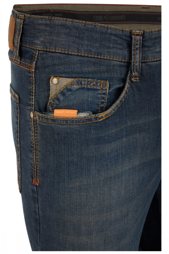 Jeans 5 Pocket High Stretch Donkerblauw - Afbeelding 4