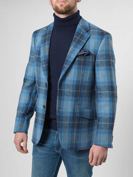 Harris Tweed Jacket Jeans Blauw 612 - Afbeelding 2