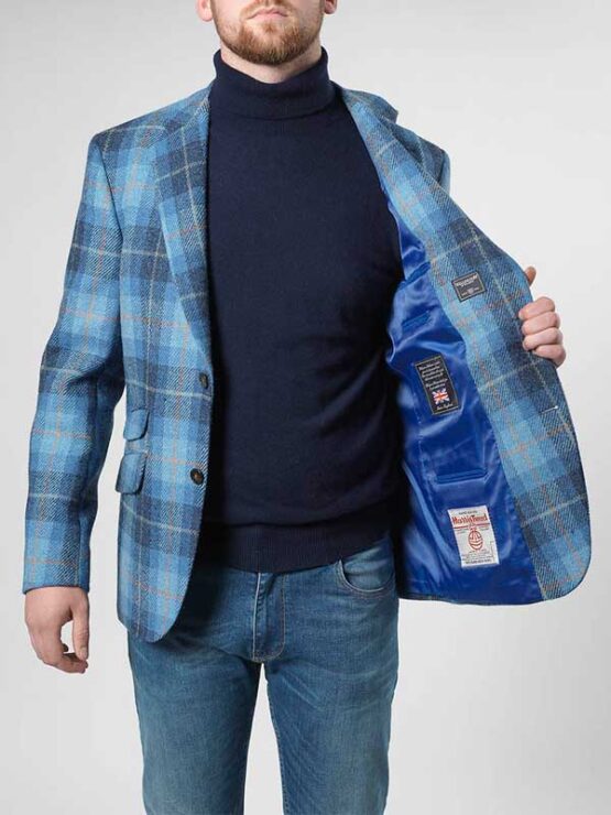 Harris Tweed Jacket Jeans Blauw 612 - Afbeelding 4