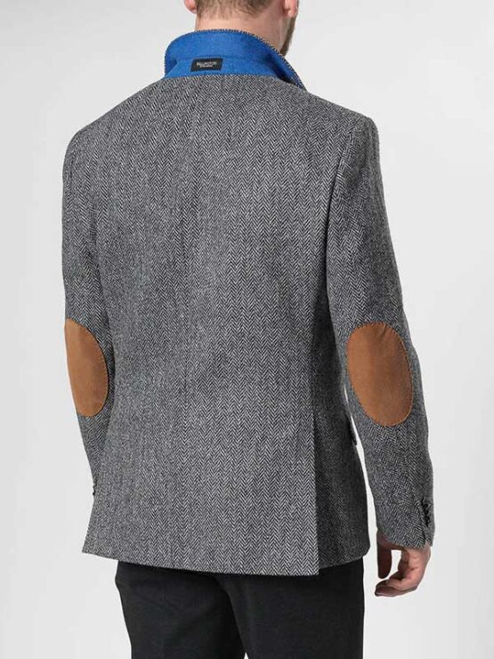 Harris Tweed Jacket Grijs Visgraat 601 - Afbeelding 2