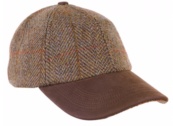 Harris tweed Baseball cap Sage Wine Gold - Afbeelding 4