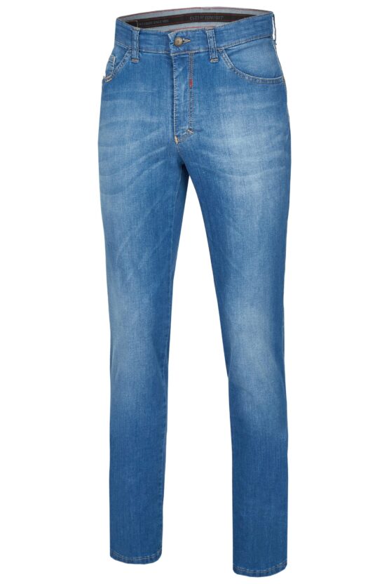 Jeans 5 Pocket High Stretch Licht Blauw - Afbeelding 3