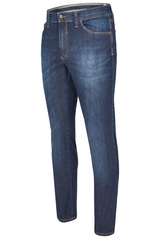 Jeans 5 Pocket High Stretch Middel Blauw - Afbeelding 3