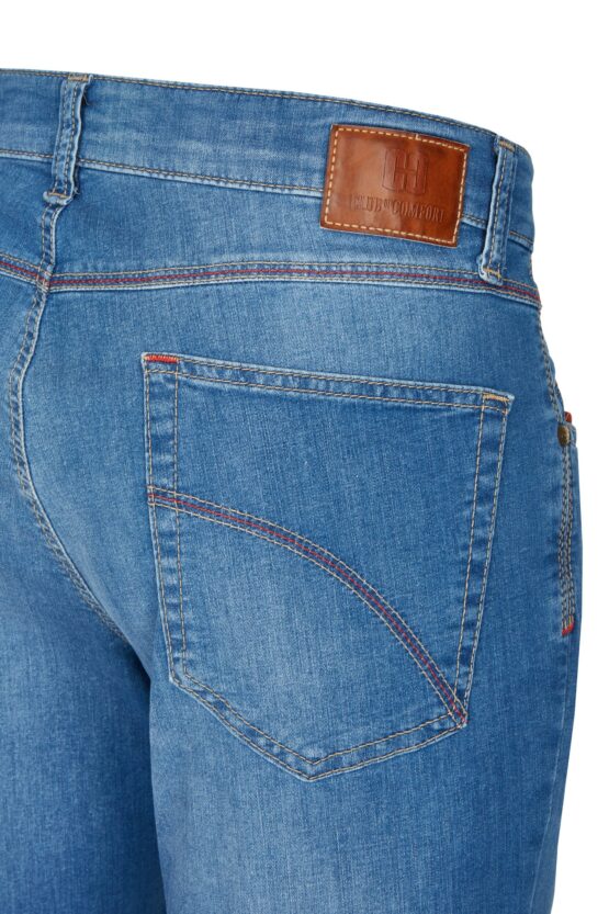 Jeans 5 Pocket High Stretch Licht Blauw - Afbeelding 4