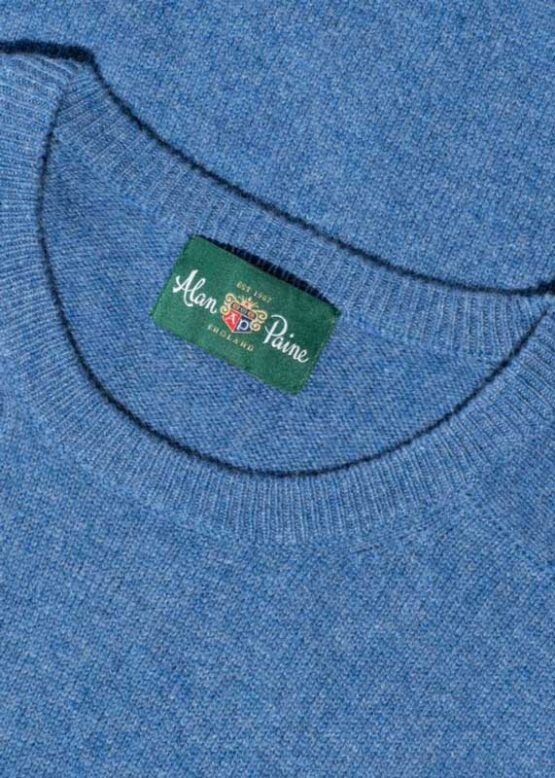 Alan Paine Lamswol Pullover Ronde Hals Jeans