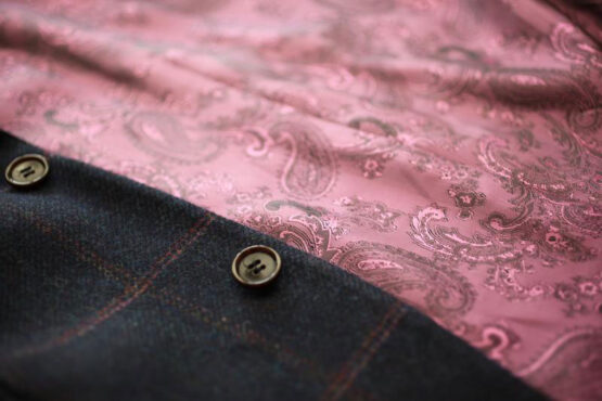 Tweed Colbert Marine Blauw Roze Yorkshire Tweed - Afbeelding 3
