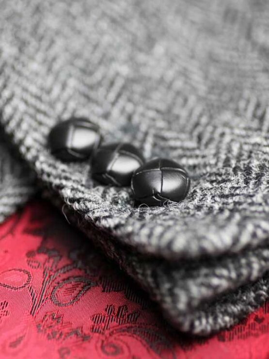 Harris Tweed Utility Jacket Grijs Visgraat - Afbeelding 7