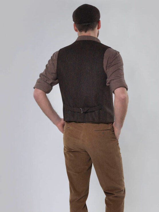 Harris Tweed Vestje met revers 670 - Afbeelding 4
