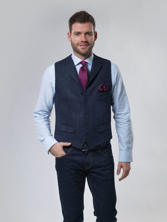 Harris Tweed Vestje met revers 610