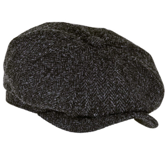 Peaky Blinders Pet, Antraciet Visgraat Harris Tweed