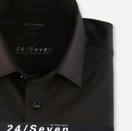 OLYMP Luxor 24/Seven  Modern Fit, Zakelijke Overhemd, New Kent, Zwart - Afbeelding 3