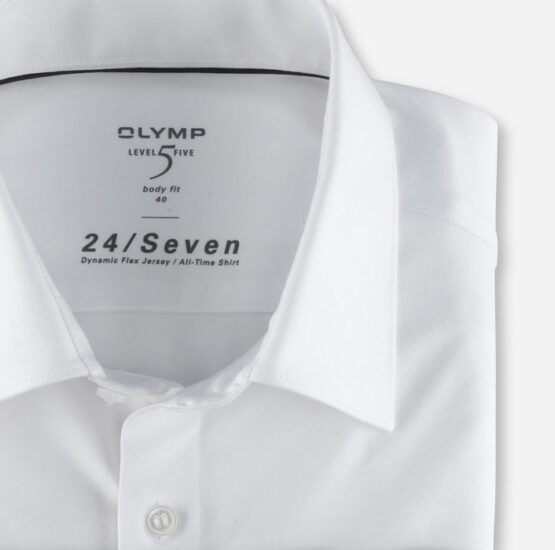 OLYMP Level Five 24/Seven  Body Fit, Zakelijke Overhemd, New York Kent, Wit - Afbeelding 3