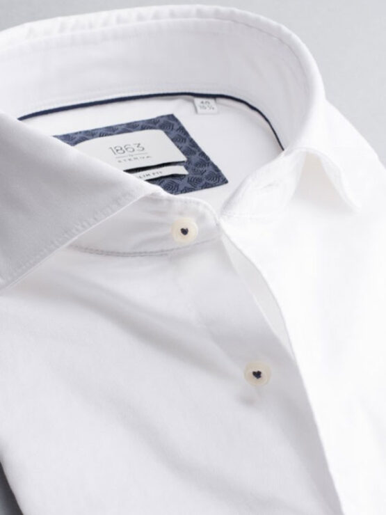 Eterna 1863, Overhemd Slim Fit Soft Tailoring Twill Wit Uni - Afbeelding 3