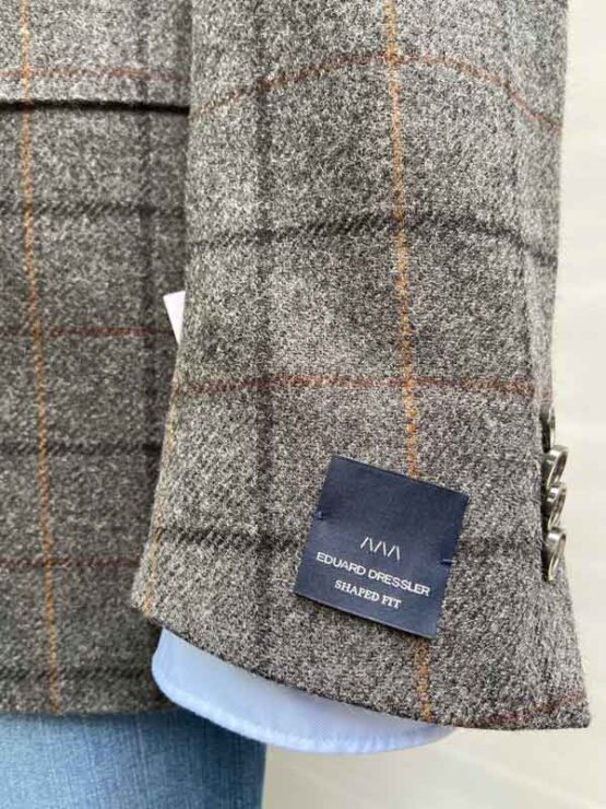 Eduard Dressler, Tweed Colbert Grijs Met Overruit - Afbeelding 3