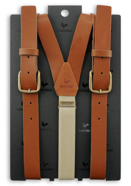 Sir Redman bretels cognac leder - Afbeelding 3