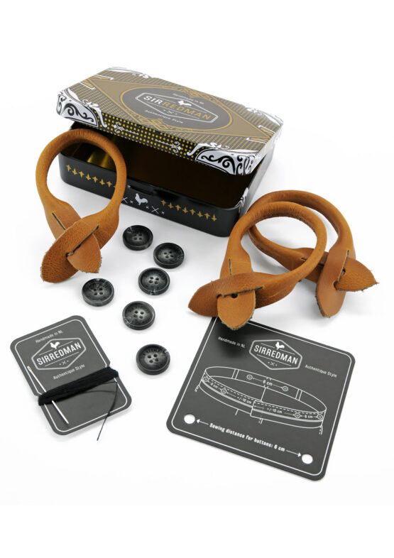 Sir Redman bretels cognac leder - Afbeelding 4