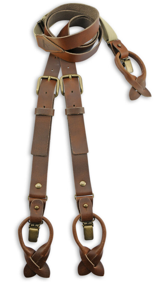 Sir Redman bretels bruin leder