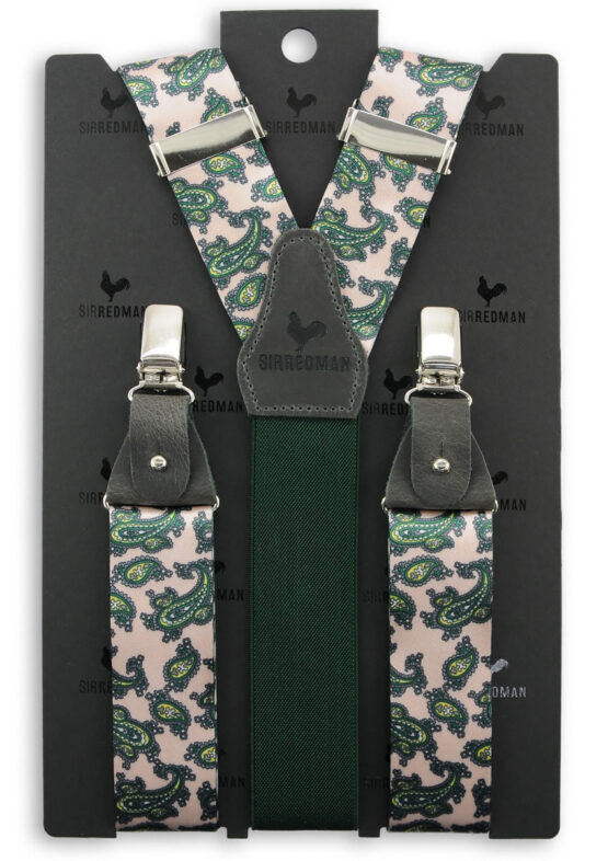 Sir Redman luxe bretels Klassiek Paisley roze - Afbeelding 2