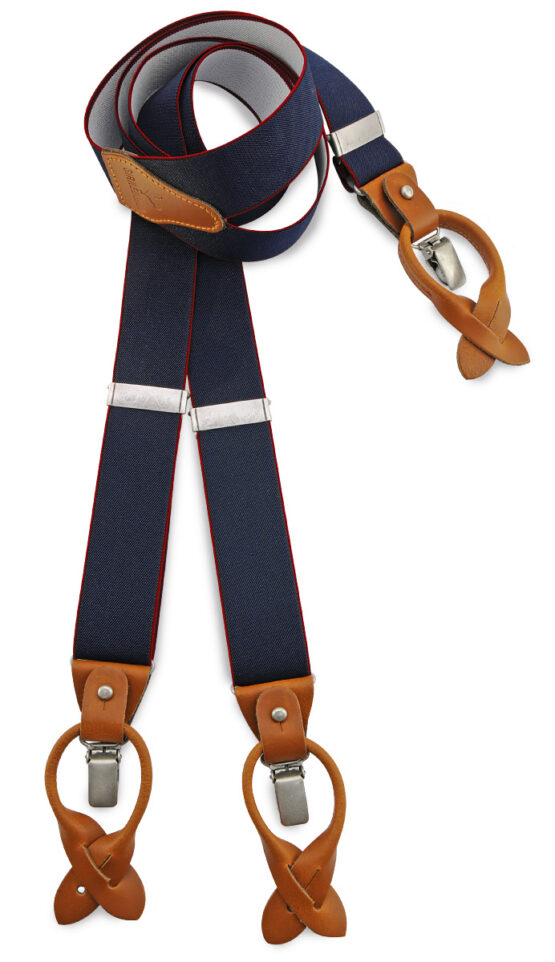 Sir Redman luxe bretels Mr Outline blauw