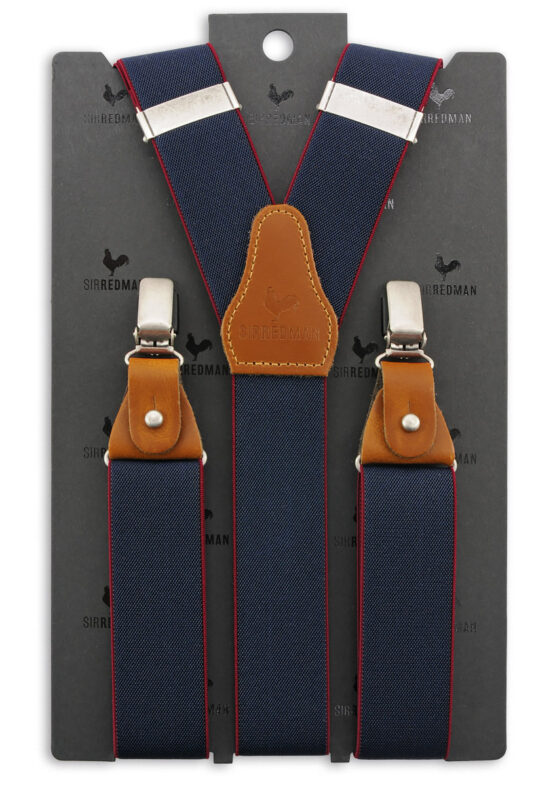 Sir Redman luxe bretels Mr Outline blauw - Afbeelding 2