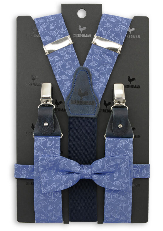 Sir Redman bretels combi pack Botanical Flow - denimblauw