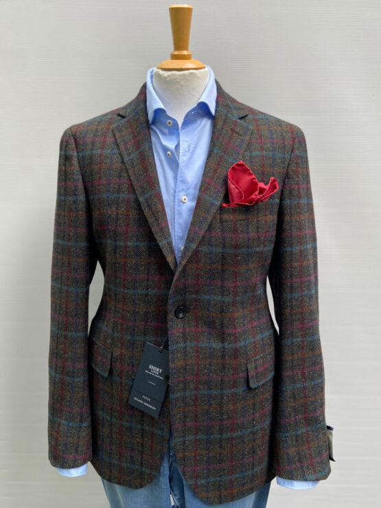 Eduard Dressler, Tweed Colbert Groen Multicolor Ruit