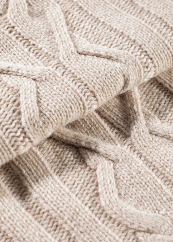 Alan Paine, Kabeltrui Ivory Roll Neck Jumper-Updated Fit - Afbeelding 2