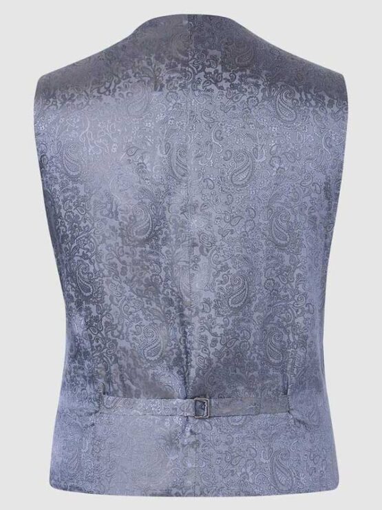 Iain Waistcoat Yorkshire Tweed - Mustard/Blue - Afbeelding 2