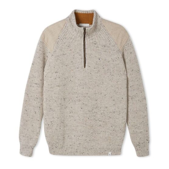 Peregrine,Foxton Zip Neck, Naturel