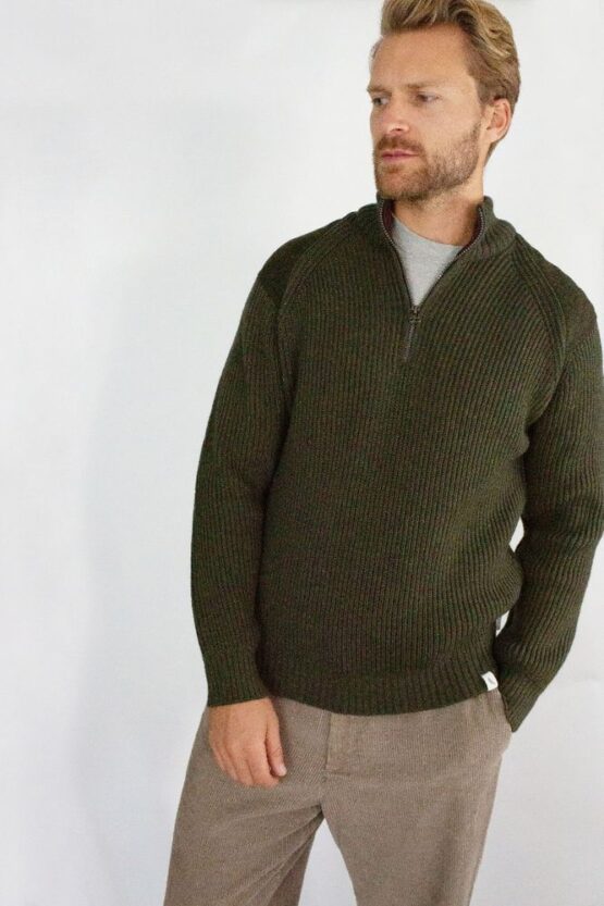 Peregrine,Foxton Zip Neck, Groen - Afbeelding 3