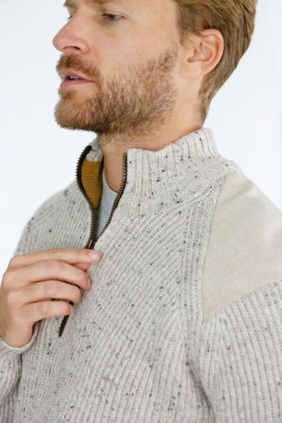 Peregrine,Foxton Zip Neck, Naturel - Afbeelding 5
