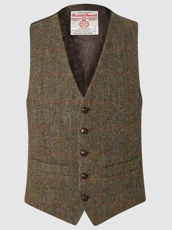 Harris Tweed Waistcoat - Brown