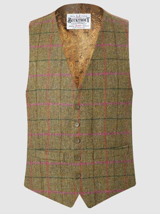 Tweet Waistcoat - Green/Pink