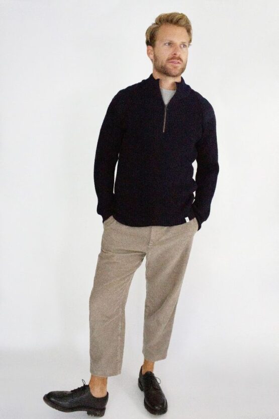Peregrine,Foxton Zip Neck, Navy - Afbeelding 2
