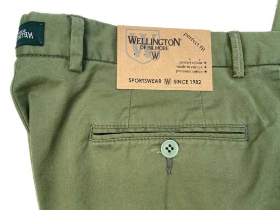 Wellington Chino, Mr. Jones katoenen broek olijf groen - Afbeelding 2