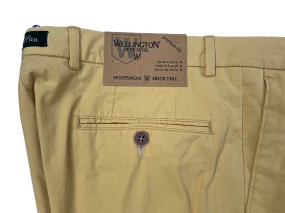 Wellington Chino, Mr. Jones katoenen broek licht geel - Afbeelding 4