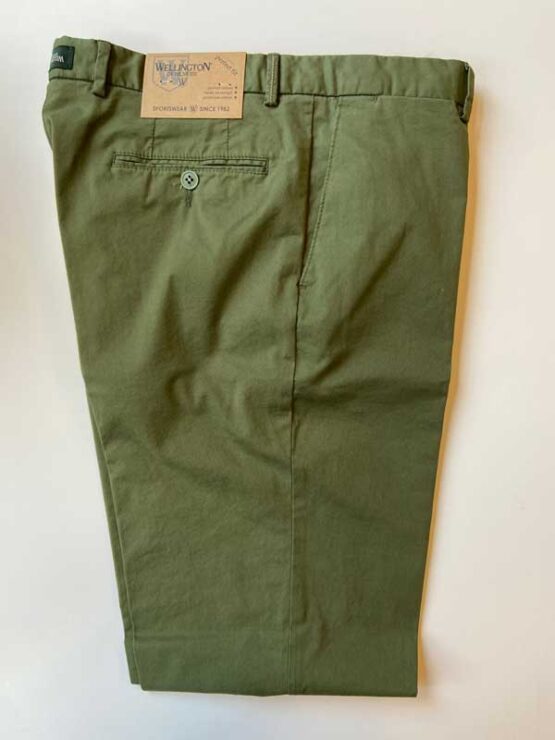 Wellington Chino, Mr. Jones katoenen broek olijf groen