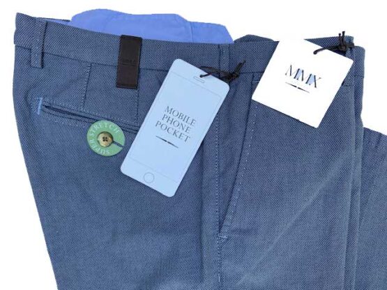 MMX CHINO, KATOENEN BROEK MET STEEKZAKKEN, GRIJS/BLAUW - Afbeelding 2