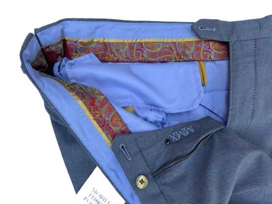 MMX CHINO, KATOENEN BROEK MET STEEKZAKKEN, GRIJS/BLAUW - Afbeelding 3