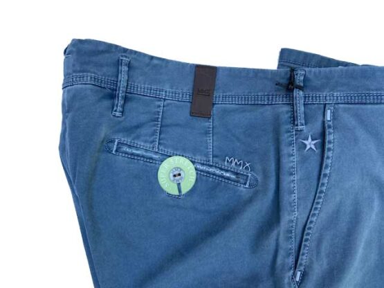 MMX CHINO, KATOENEN BROEK MET STEEKZAKKEN, BLAUW - Afbeelding 2