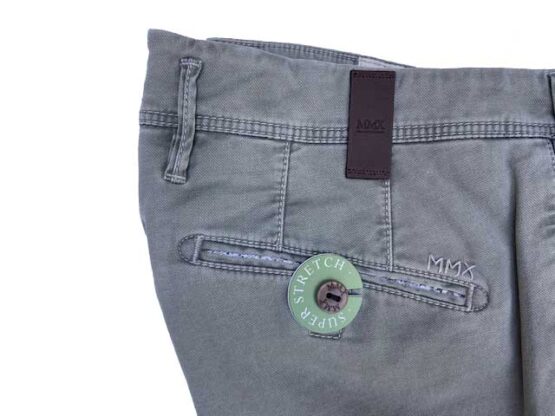 MMX CHINO, KATOENEN BROEK MET STEEKZAKKEN, LICHT OLIJF - Afbeelding 3