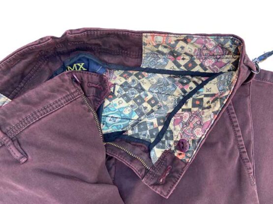 MMX CHINO, KATOENEN BROEK MET STEEKZAKKEN, BORDEAUX - Afbeelding 4