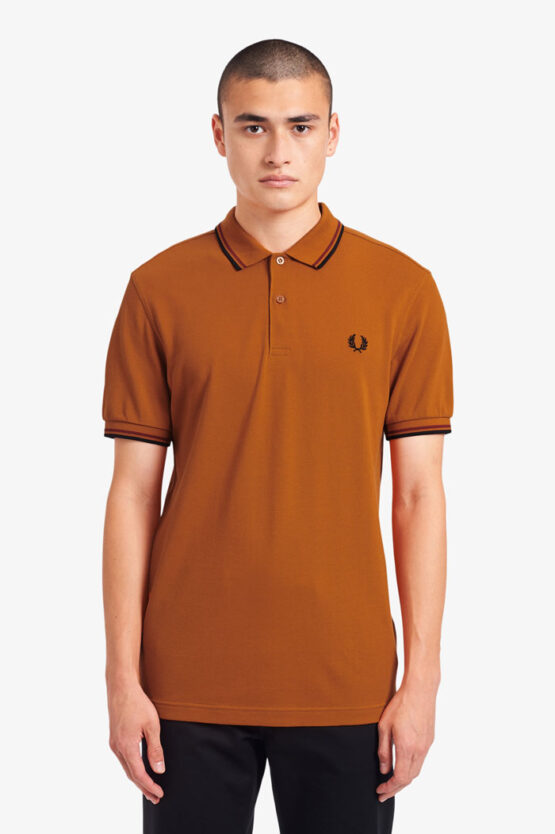 FRED PERRY, POLO, RUST - Afbeelding 2