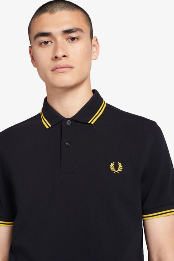 Fred Perry, Polo, Black / Yellow - Afbeelding 3