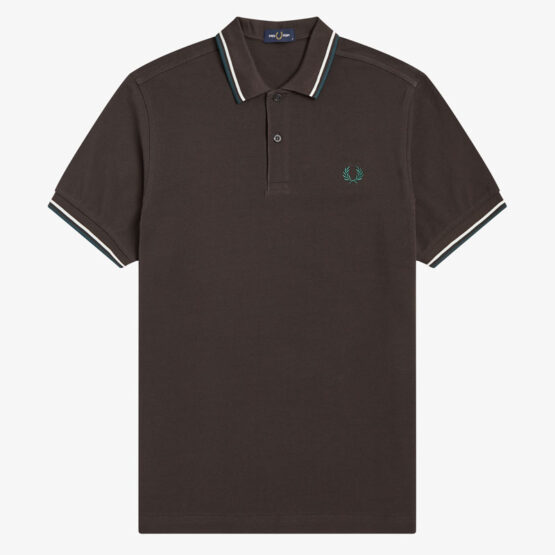 FRED PERRY, POLO, LIQUERICE BROWN